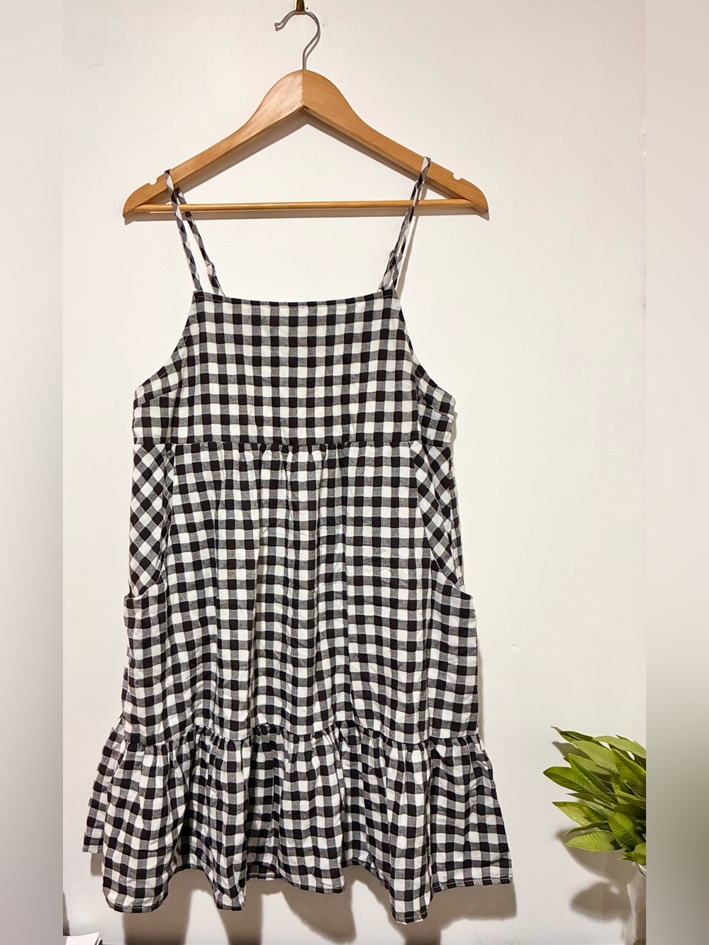 entro | Black and White Gingham Mini Dress
